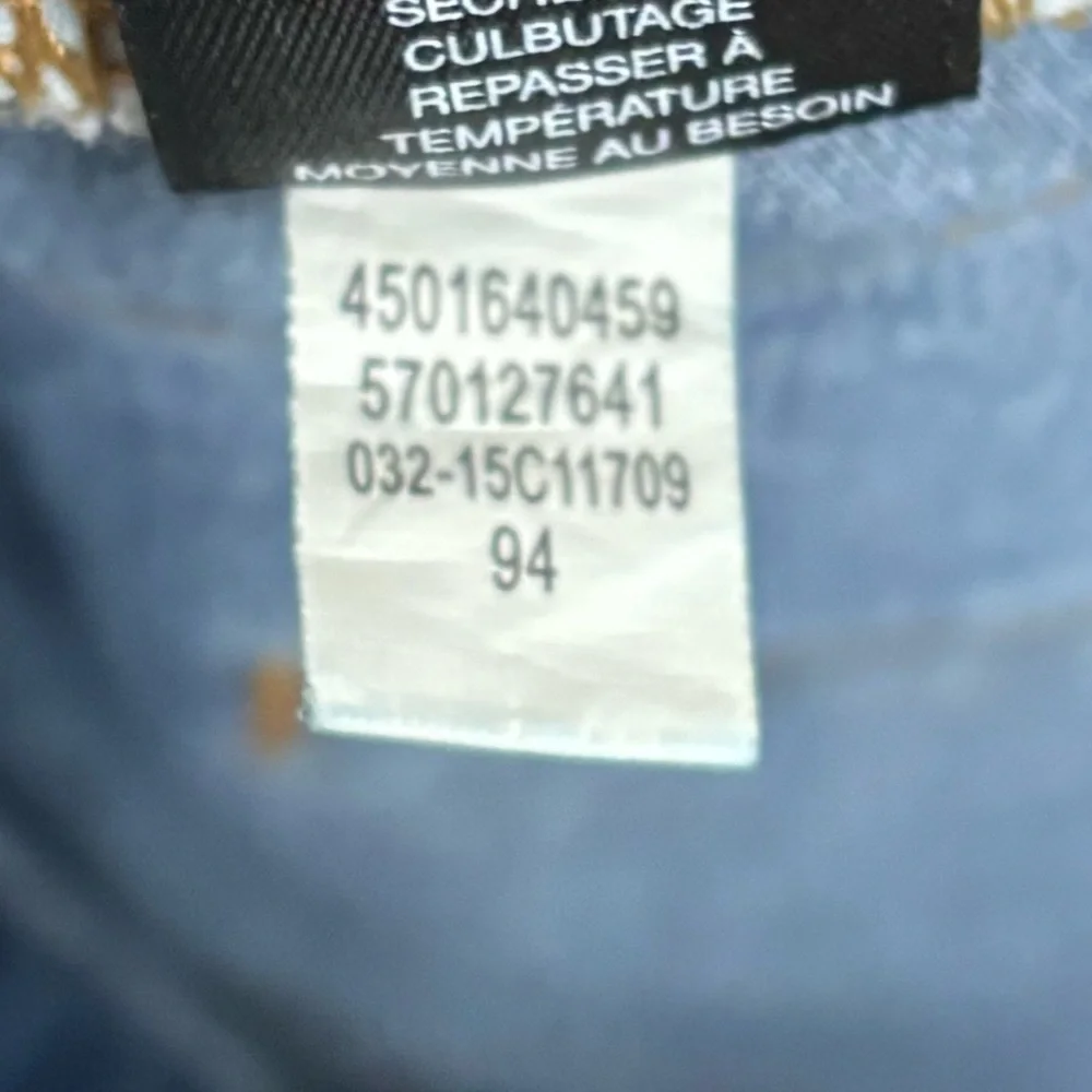 Chico's Jeans Womens 2.5 (14) Blue So Slimming Girlfriend Raw Hem Slim‎ Straight